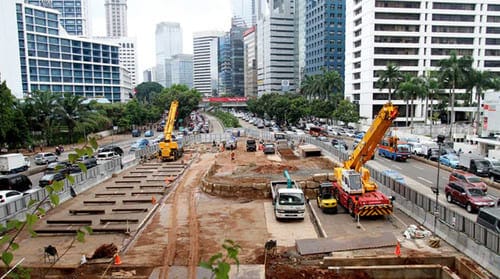 Konstruksi Fase II MRT Sempat Berhenti, Konstruksi Proyek MRT Jakarta Fase II Sudah Dimulai Lagi
