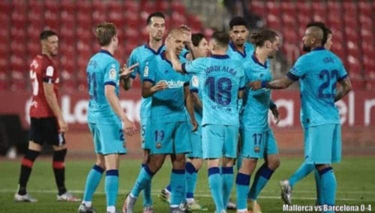Mallorca vs Barcelona 1 Barcelona Menempuh Laga Minggu Ke-28 Dengan Kemenangan 4-0 Atas Mallorca