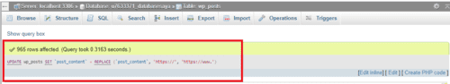 tanda berhasi update url Cara Mengubah URL di Database MySQL Tanpa Menggunakan Plugin