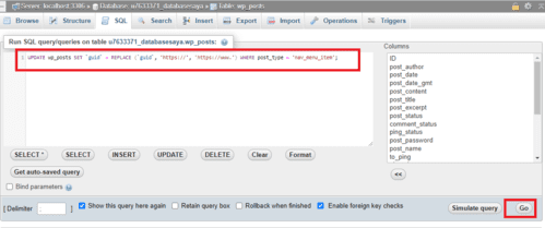 update url nav item Cara Mengubah URL di Database MySQL Tanpa Menggunakan Plugin