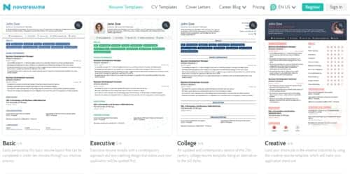 NOVORESUME 5 Situs Untuk Membuat CV Yang Menarik
