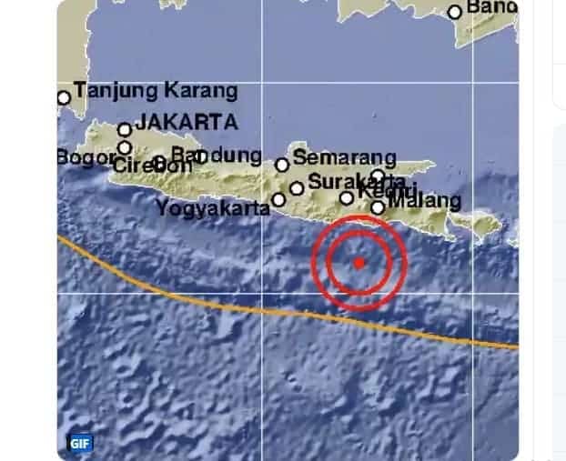 gempabumi blitar Gempa M 5,3 Mengguncang Blitar Jatim, Tak Berpotensi Tsunami