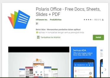 polaris office 5 Alternatif Microsoft Word Yang Bisa Kamu Install di Smartphone