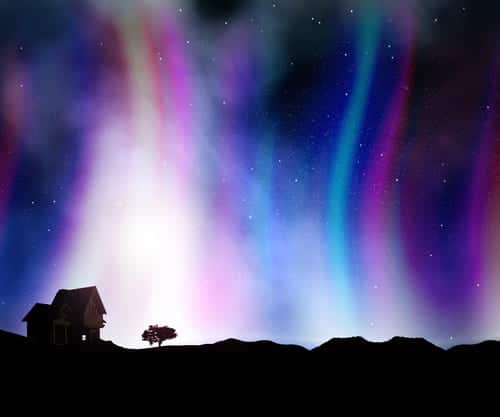 aurora blue Sicantik Aurora Cahaya Warna-Warni Penghias Langit Kutub