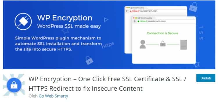 WP Encryption – One Click Free SSL Certificate SSL HTTPS Redirect to fix Insecure Content 5 Plugin SSL Terbaik Untuk WordPress, Gratis dan Berbayar