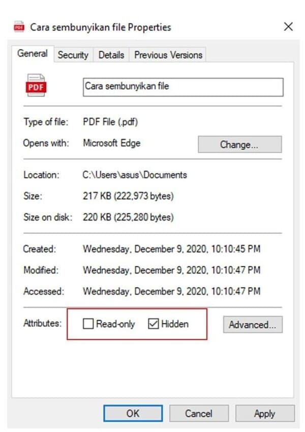 Cara Sembunyikan File atau Folder Pada Windows 102 Cara Sembunyikan File atau Folder Pada Windows 10